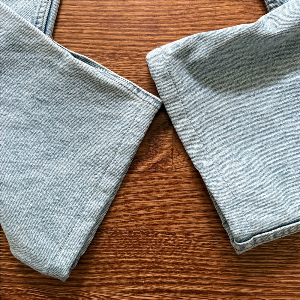 RAG & BONE Mia Yoke Clean Lou High Rise Relaxed Denim Blue‎ Jeans Retro Tie 34 - Picture 5 of 10
